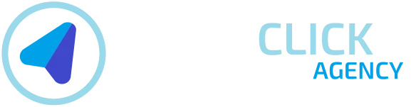 Right Click Agency written in blue next to a blue cursor icon